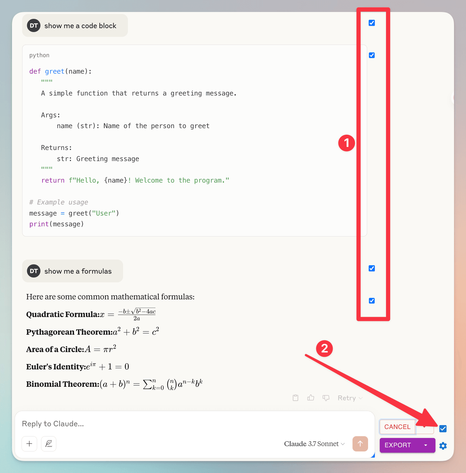 use checkbox to select which dialog to download